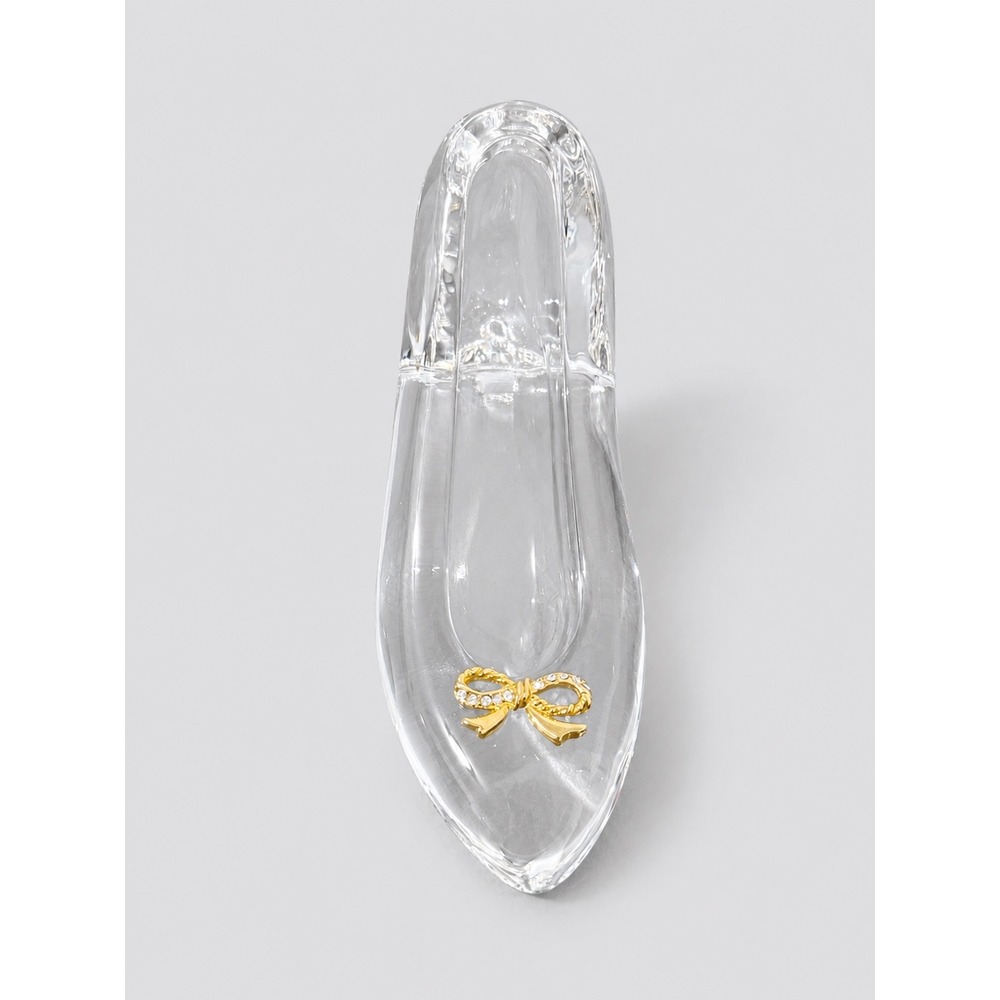 Disney Cinderella Glass Slipper Gold Bow Vintage Collectible Shoe Figurine